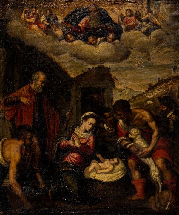 SCUOLA VENETA DEL SECOLO XVII - Scuola veneta del secolo XVII - Adorazione dei pastori