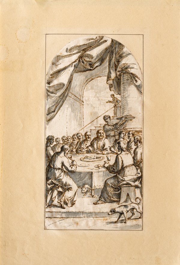 SCUOLA VENETA DEL SECOLO XVIII - Scuola veneta del secolo XVIII - Convito in casa di Levi