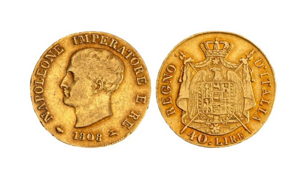 NAPOLEONE I - MILANO - NAPOLEONE I, Re d'Italia (1805-1814) - 40 lire 1808
