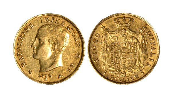 MILANO - Napoleone I (1805-1814) - MILANO - NAPOLEONE I, Re d'Italia (1805-1814) - 40 lire 1812