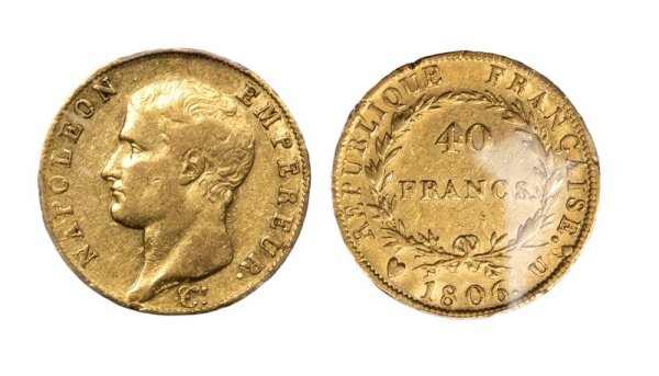 NAPOLEONE I - TORINO - NAPOLEONE I, Imperatore (1804-1814) - 40 franchi 1806