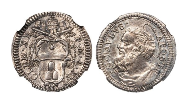 Clemente XI (1700-1721) - CLEMENTE XI - Grosso 1715 (anno XVI), Roma