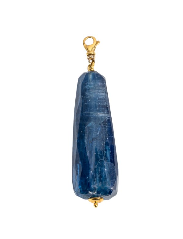 CIONDOLO - Ciondolo in oro giallo 18kt e cianite