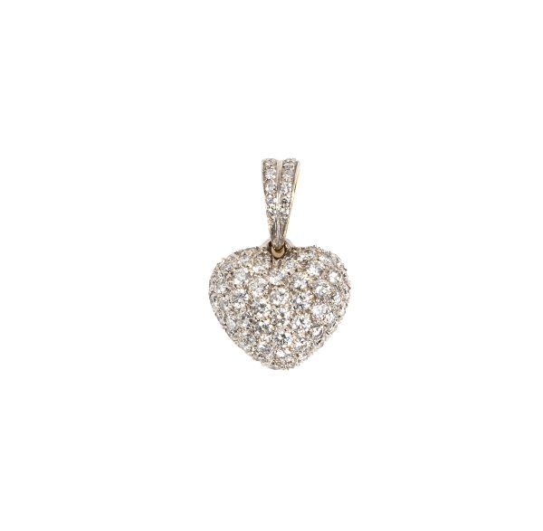 GIOIELLO - Ciondolo in oro bicolore 18kt con diamanti