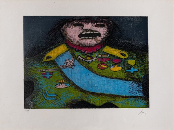 ENRICO BAJ - Anamorfosi di generale