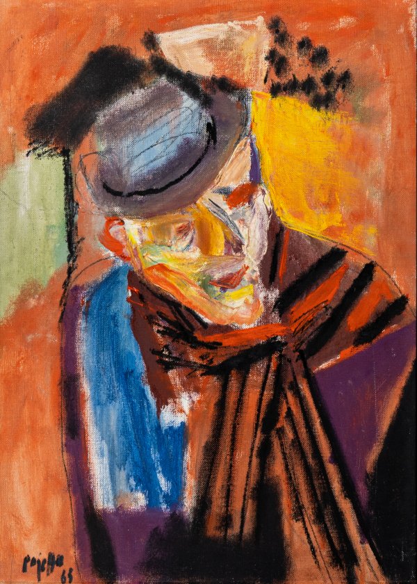 PAJETTA GUIDO PAOLO - Uomo con cappello e sciarpa