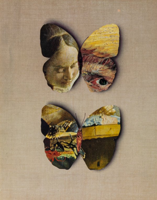 JIRI KOLAR - Van Gogh farfalle (La cucitrice di Vermeer)