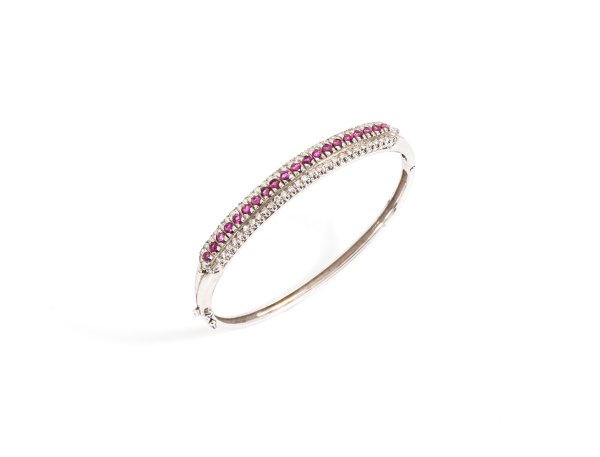 Bracciale rigido in oro bianco 18kt