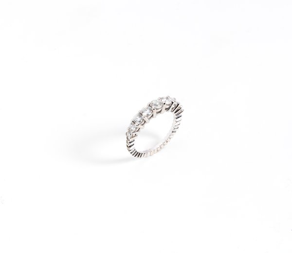 Anello riviera in oro bianco 18kt