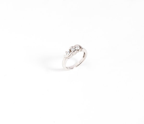 Anello trilogy in oro bianco 18kt
