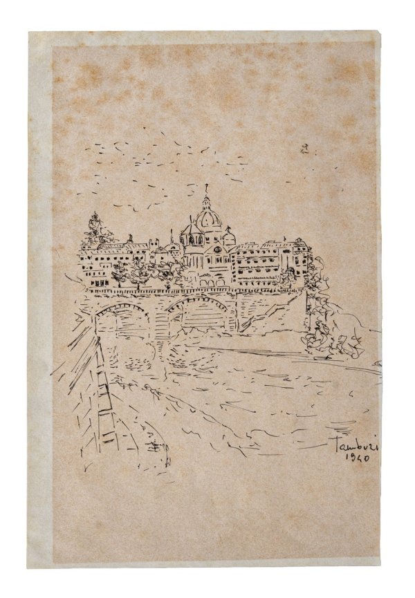 ORFEO TAMBURI - Senza titolo (Veduta di Roma)