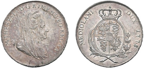 MARIA TERESA D'ASBURGO, Nuova monetazione (1778-1780) - Scudo 1778, Milano.