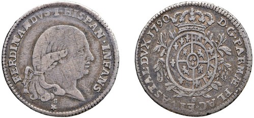 PARMA - FERDINANDO I DI BORBONE (1762-1802) - Settimo di Ducato, 1790.