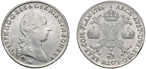 GIUSEPPE II D'ASBURGO-LORENA, monetazione imperiale (1780-1790) - Crocione 1786, Milano.