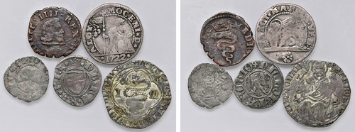 VARIE ZECCHE ITALIANE (XII-XVIII sec.) - Interessante lotto di 5 monete.
