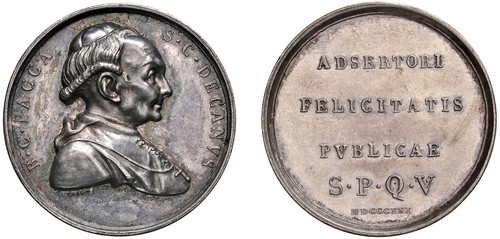 VELLETRI - CARD. BARTOLOMEO PACCA (1756-1844) - Medaglia in argento 1830.