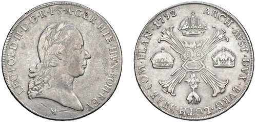 LEOPOLDO II D'ASBURGO-LORENA(1790-1792) - Crocione 1792, Milano.