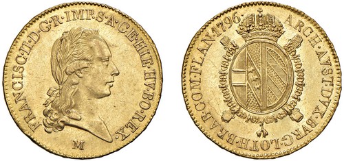 FRANCESCO II D'ASBURGO-LORENA, Imperatore e Duca di Milano (1792-1796) - Sovrano di Fiandra, 1796, Milano.
