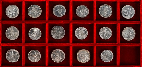 CITTA' DEL VATICANO - Lotto 17 monete in argento.