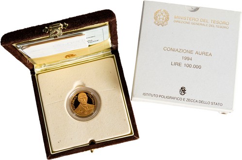 REPUBBLICA ITALIANA (1946-) - 100.000 lire 1993, in astuccio originale, Roma.