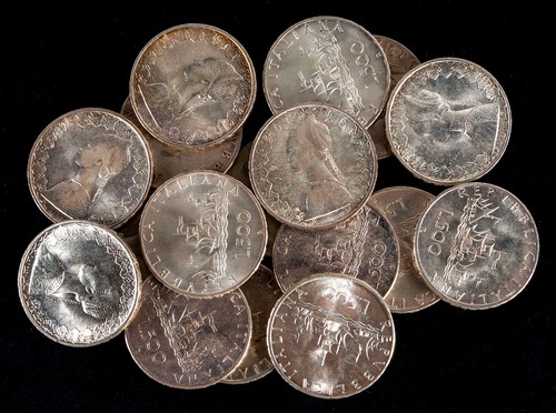 REPUBBLICA ITALIANA (1946-) - Lotto di 17 esemplari da 500 lire caravelle.