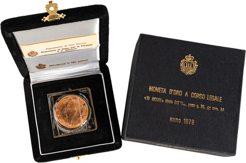 SAN MARINO - Nuova monetazione (1972-) - 10 scudi 1978, 'La Libertà'.