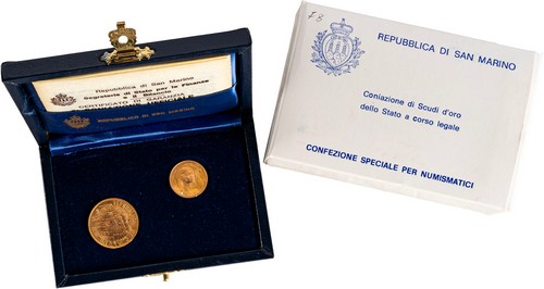 SAN MARINO - Nuova monetazione (1972-) - Dittico da 1 e 2 scudi 1978, 'La Libertà'.