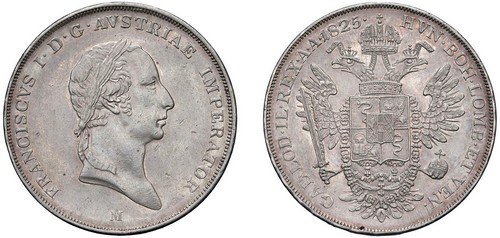 FRANCESCO I D'ASBURGO-LORENA (1815-1835) - Scudo nuovo 1825, Milano.