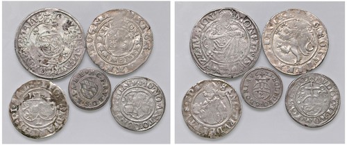 AUSTRIA E GERMANIA - VARI STATI (XVI sec.) - Interessante lotto di 5 monete.