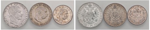 AUSTRIA E UNGHERIA - FRANCESCO GIUSEPPE (1848-1916) - Lotto 3 monete.