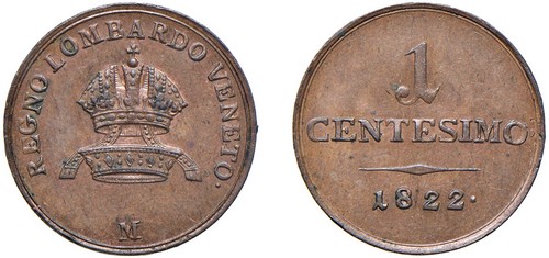 FRANCESCO I D'ASBURGO-LORENA (1815-1835) - Centesimo 1822, Milano.