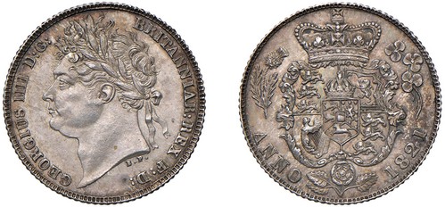GRAN BRETAGNA - GIORGIO IV (1820-1830) - 6 pence 1821, Londra.
