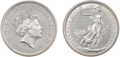 GRAN BRETAGNA - ELISABETTA II (1952-2022) - 2 Pounds 2023, Britannia.