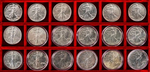 STATI UNITI D'AMERICA - Lotto 18 monete da 1 dollaro liberty.