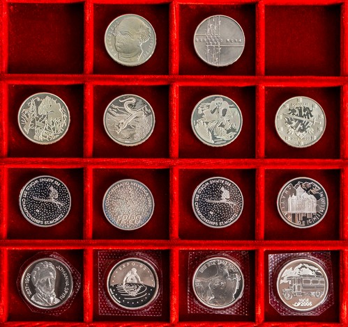 SVIZZERA - Lotto di 14 monete da 20 franchi (dal 1992 al 2006).