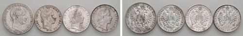 FRANCESCO GIUSEPPE I D'ASBURGO-LORENA, monetazione per l'Impero (1848-1866) - Lotto di 4 monete.