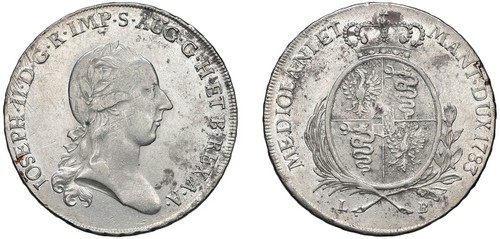 GIUSEPPE II D'ASBURGO-LORENA, monetazione di tipo lombardo (1780-1790) - Scudo 1783, Milano.