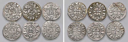 GENOVA - REPUBBLICA (1139-1339) - Lotto di 6 esemplari da Denaro, s.d..