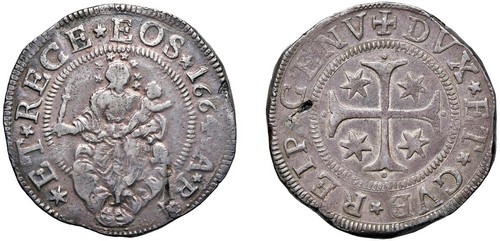 GENOVA - DOGI BIENNALI (III Fase, 1637-1797) - Scudo 1664, AB.