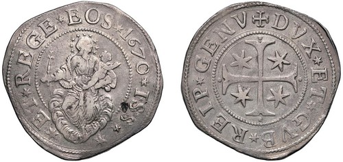 GENOVA - DOGI BIENNALI (III Fase, 1637-1797) - Scudo 1670, ISS.