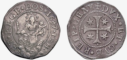 GENOVA - DOGI BIENNALI (III Fase, 1637-1797) - Scudo 1687, ILM.
