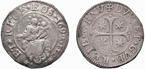 GENOVA - DOGI BIENNALI (III Fase, 1637-1797) - Scudo 1692, ITC.