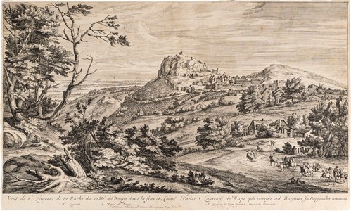 Adriaen Frans Boudewyns (Bruxelles, 1644 - ivi, 1711) da Adam François van der Meulen (Bruxelles, 1632 - Parigi, 1690) - Veduta di Saint Laurent de la Roche