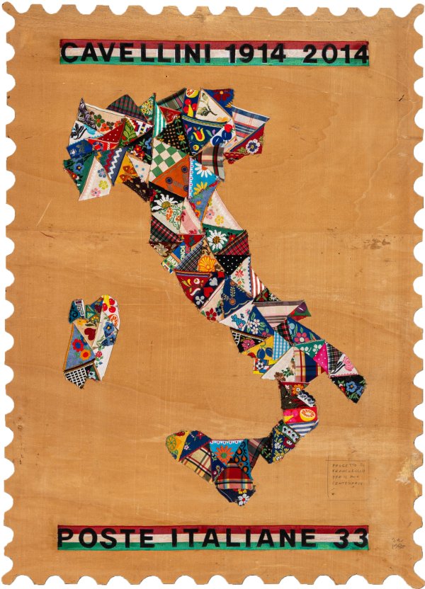 GUGLIELMO ACHILLE CAVELLINI - Francobollo: Italia (Progetto di francobollo per il mio centenario)
