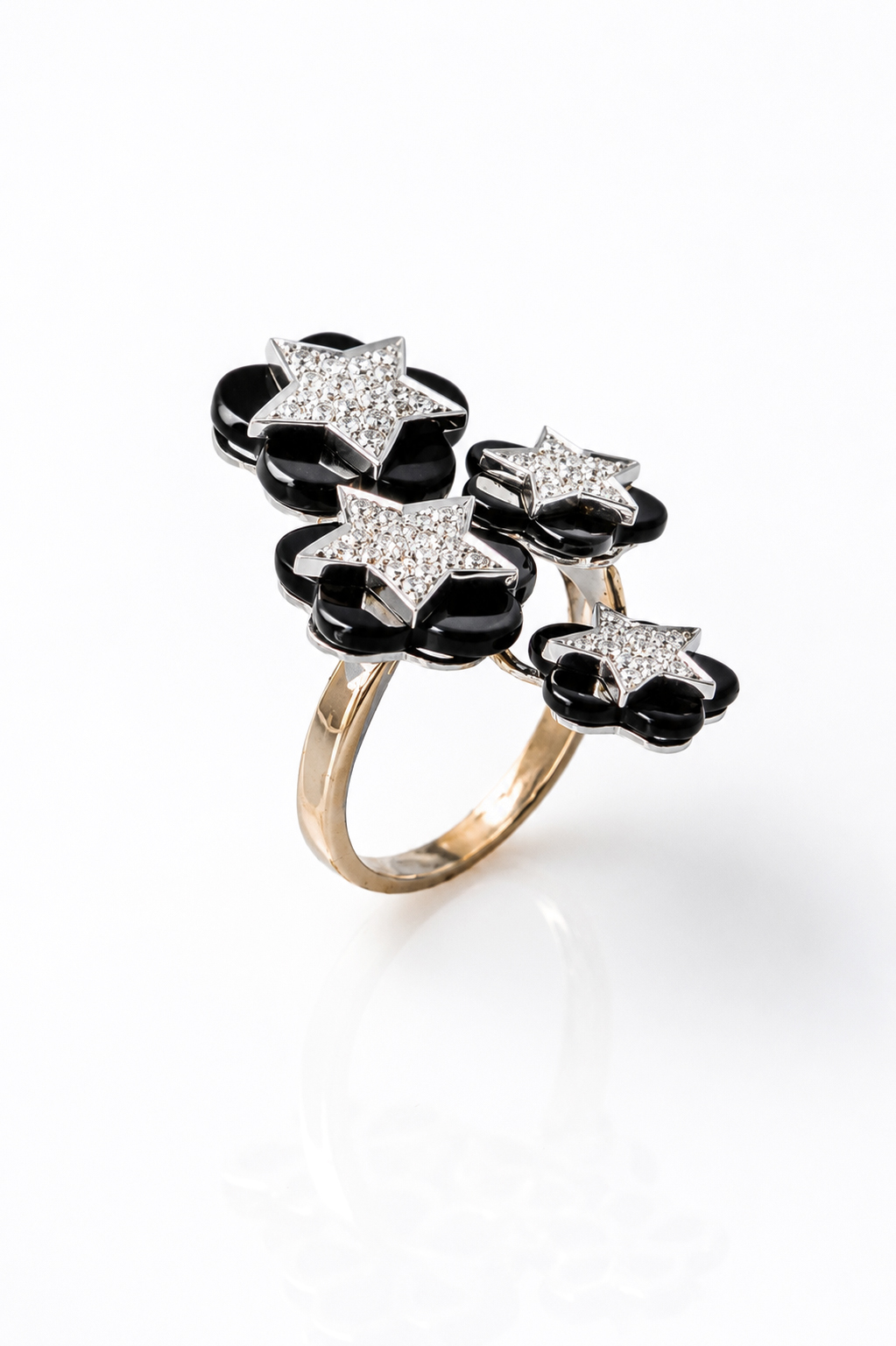 Anello vintage con Onice e Diamanti