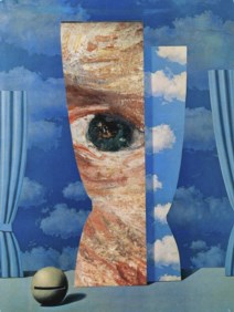 Pezzo di autoritratto di Van Gogh su un Magritte