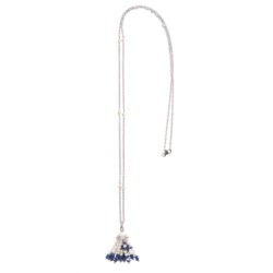 White gold, cultured pearls, sapphire and diamond necklace, Faraone