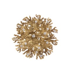 Gold and diamond brooch, Cartier, circa 1970
