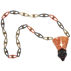 Gold, onyx, coral, jet and diamond necklace, Romolo Grassi