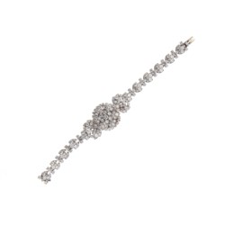 White gold and diamond lady's wristwatch, circa 1950